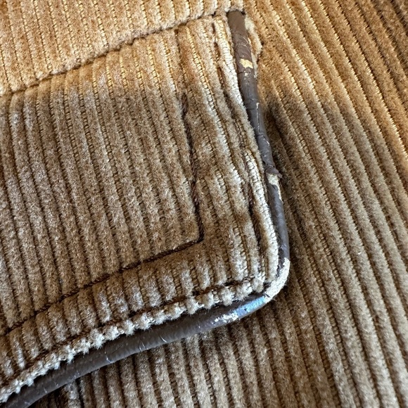 VTG 70’s JCPenney Brown Corduroy suit Vest. Orange Back. Front Pockets. 44L - Picture 11 of 15